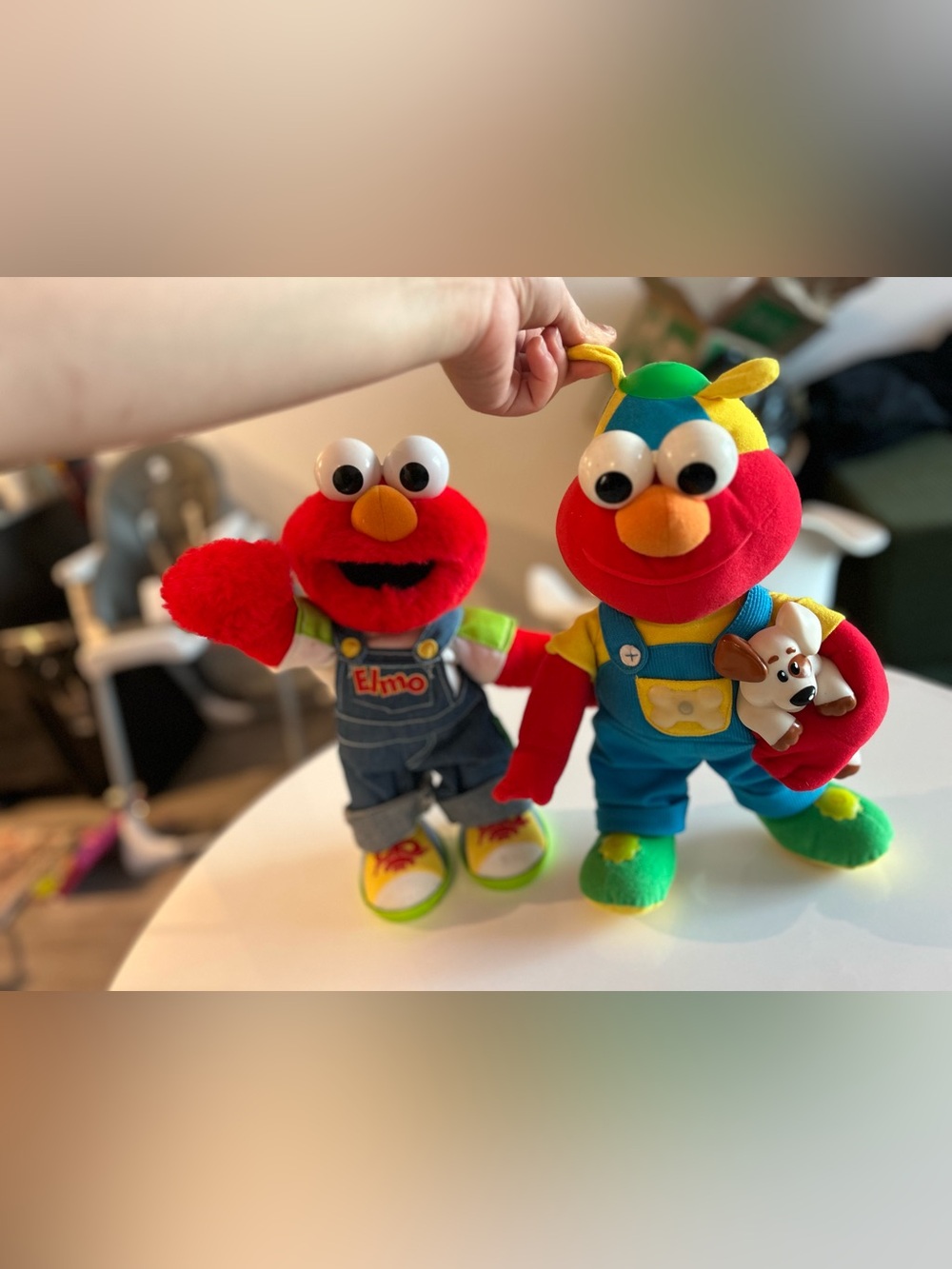 Sesame Street Elmo Plush Duo in Red, Blue, Yellow